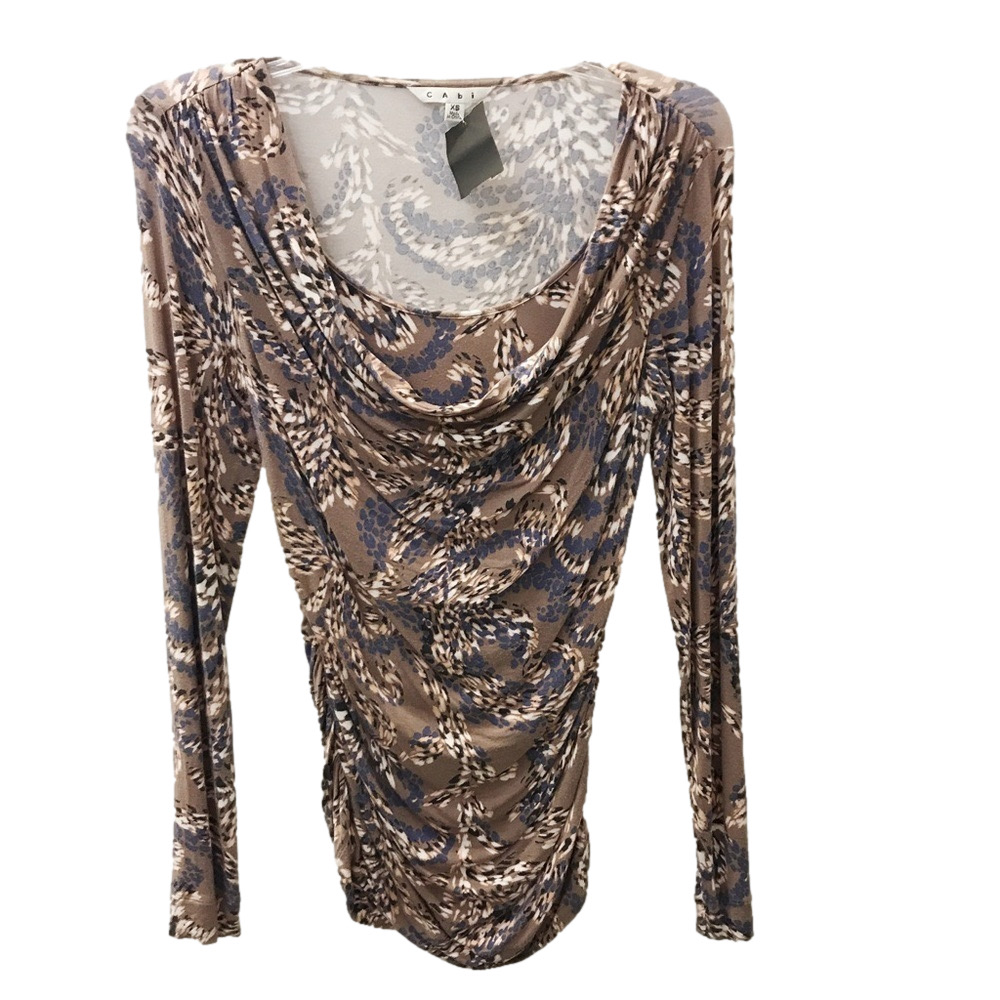 Cabi Pink Abstract Cowl Neck Blouse *BS